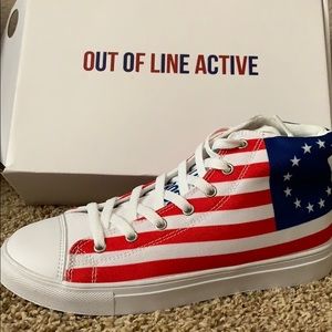 Boss like Ross patriotic tennis shoes. Never worn!